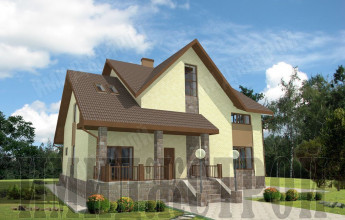 Дом с большой мансардой 300 кв.м.